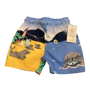 NWT   Cat And Jack   Boys Swim Trunks   Size 18m